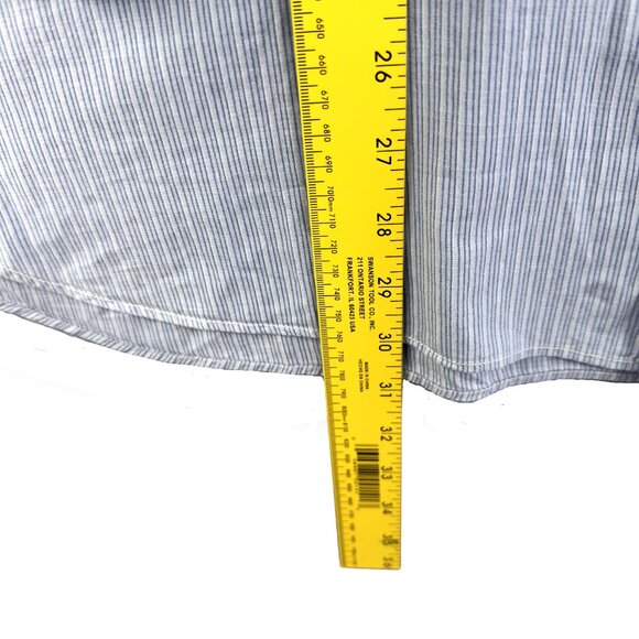 RRL Ralph Lauren Vintage Indigo Pinstripe Work Shirt Large – Heritage Oxford - Picture 11 of 14